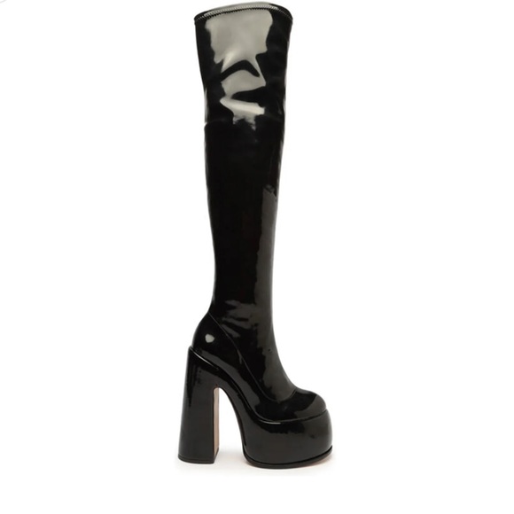 Schutz 'Denise' knee high patent leather boots